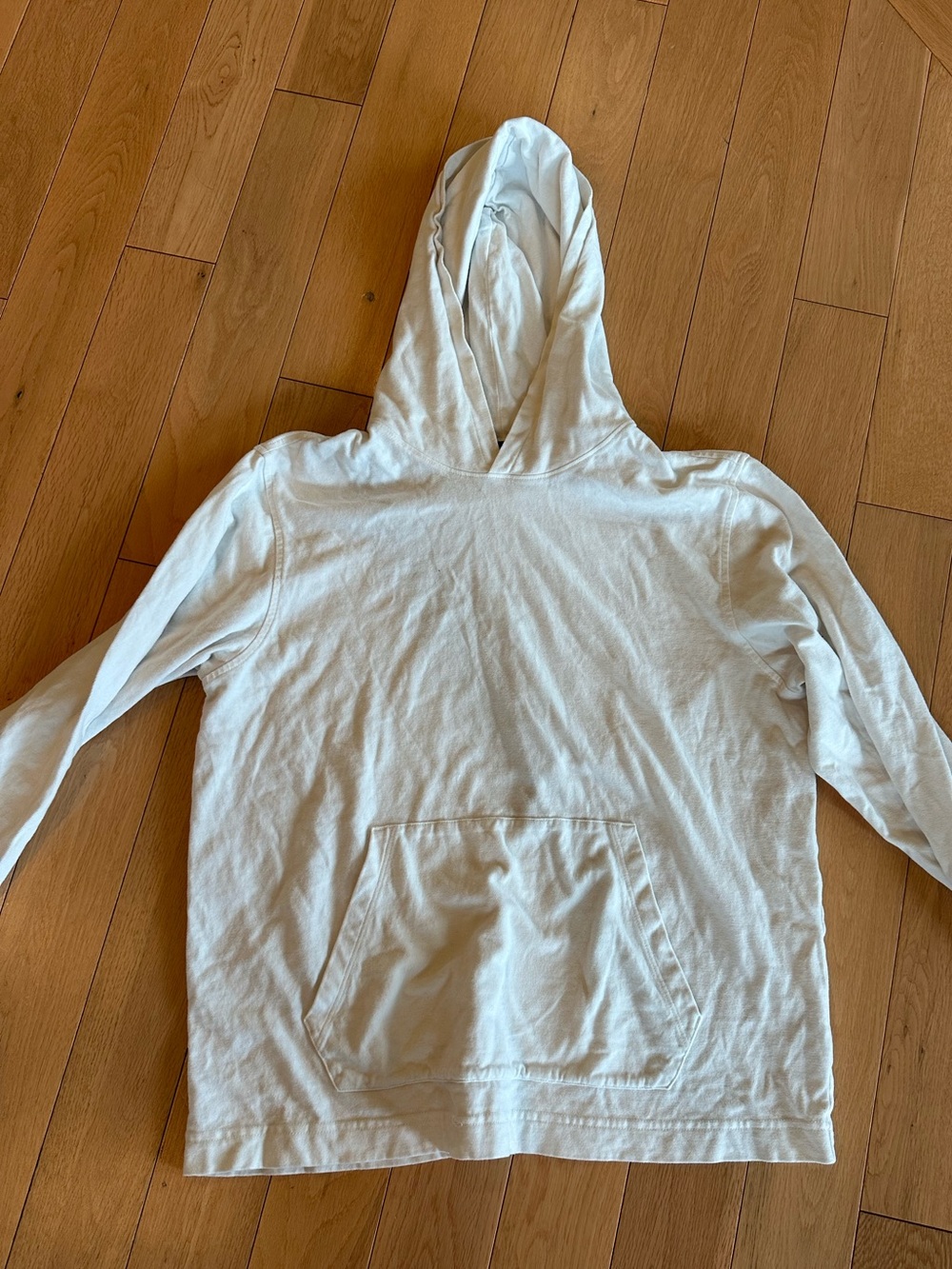 Vince Off White Cotton Pullover Hoodie Shirt Top Medium